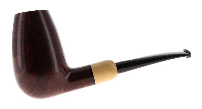 Pipa Caminetto 03.34 liscia marrone shape magnum chimney egg semicurva