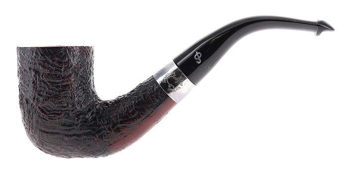 Pipa Peterson of Dublin SHERLOCK HOLMES RATHBONE sabbiata marrone shape bent billiard