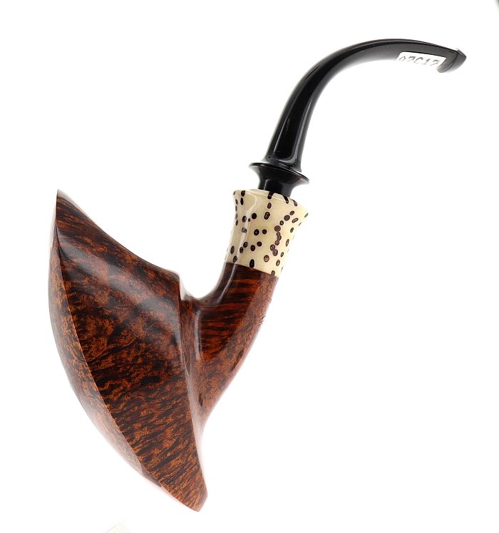 Pipa C-pipe GRUPPO 7 liscia marrone shape freehand pickaxe