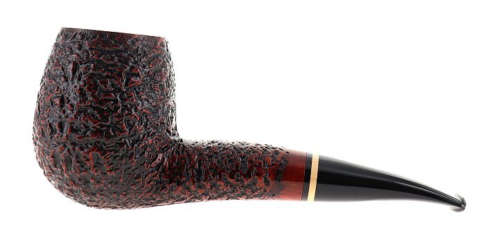 Pipa Caminetto 08.34 rusticata marrone shape egg semicurva 9mm
