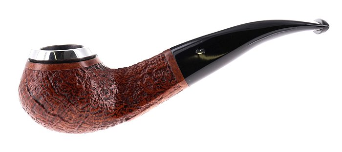 Pipa Ser Jacopo dalla Gemma DOMINA 2026 S2 D N° 25 sabbiata marrone shape author semicurva parafiamma in argento Edizione Limitata Numerata
