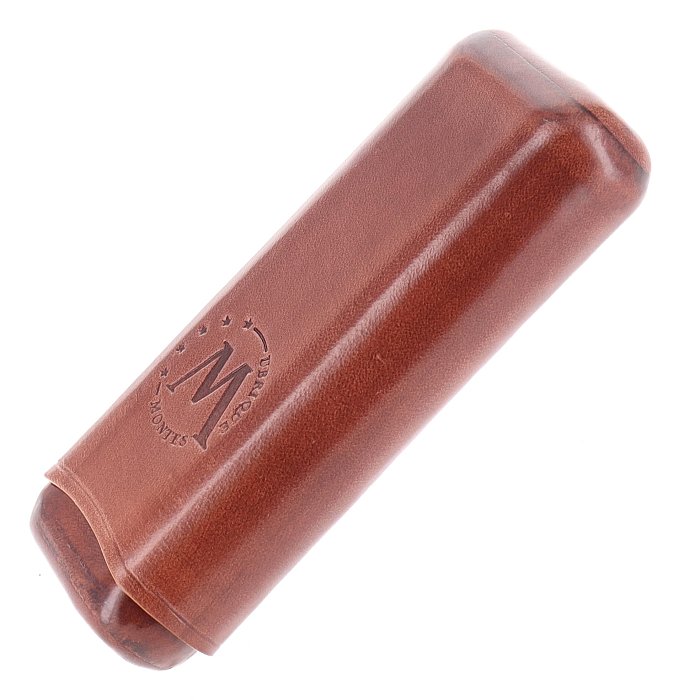 Lubinski - Porta Sigari Montes liscio in Cuoio  - 2 Robusto - Marrone
