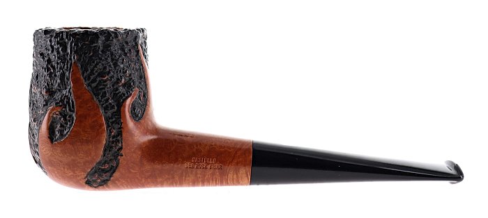 Pipa Castello 100° ANNIVERSARIO TABACCHERIA GUZZI Fiamme rusticata shape stand up fancy billiard Edizione Limitata Numerata N° 12/29