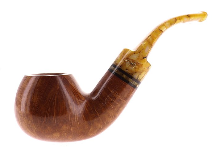 Pipa Savinelli Miele 641 KS, liscia naturale, shape Apple curva, filtro 6mm