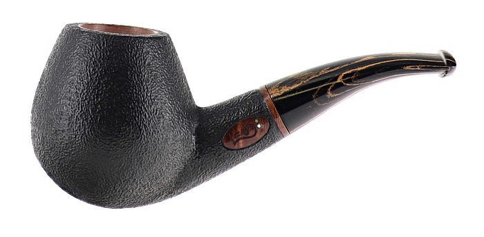 Pipa LEO Edvige sabbiata nera shape petite bent brandy