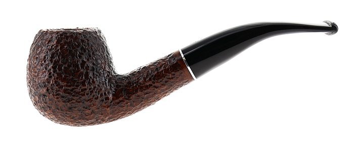 Pipa Savinelli Tre 626 rusticata marrone shape half bent apple