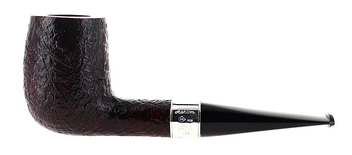 Pipa ASHTON PEBBLE GRAIN ELX sabbiata rosso marrone shape magnum stand up maigret vera in argento