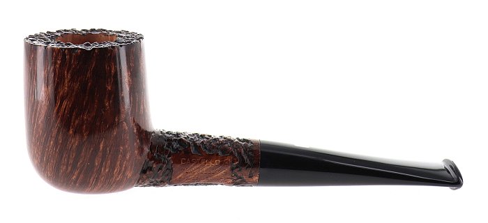 Pipa Castello "CASTELLO" KKKK parzialmente rusticata marrone shape 15 stand up billiard barktop