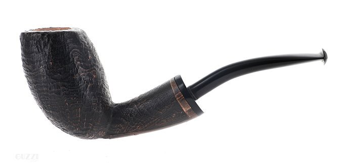 Pipa BACIGALUPI 1 VELA sabbiata marrone shape half bent egg chimney