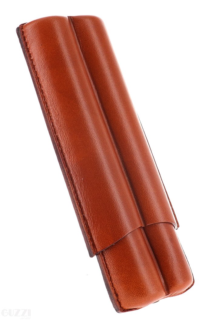 Lubinski - Porta Sigari scanalato in Cuoio - 2 Corona - Avana