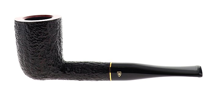 Pipa Savinelli Roma 412 KS, rusticata marrone, shape Capiente Dublin dritta, filtro 6mm