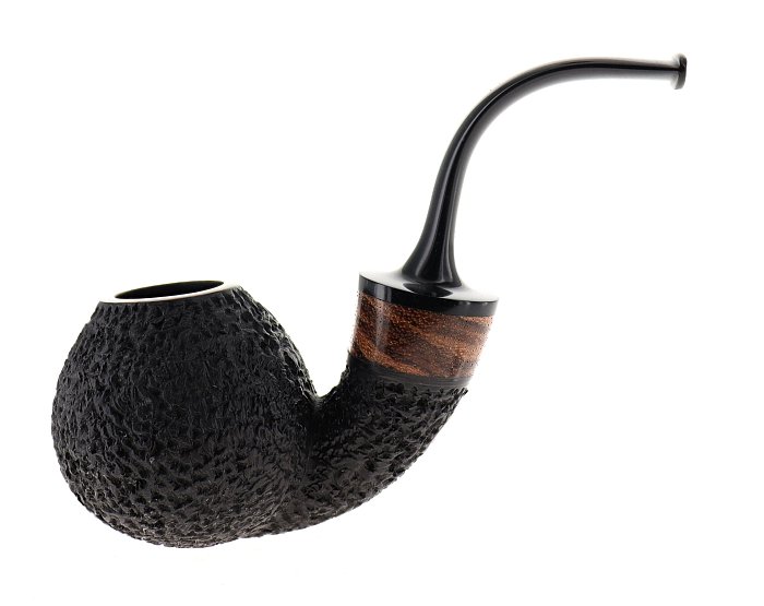 Pipa Piero Vitale * 1 STELLA rusticata scura shape full bent apple