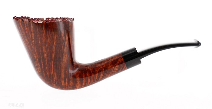 Pipa Mimmo Provenzano GRADO C liscia marrone shape half bent dublin barktop
