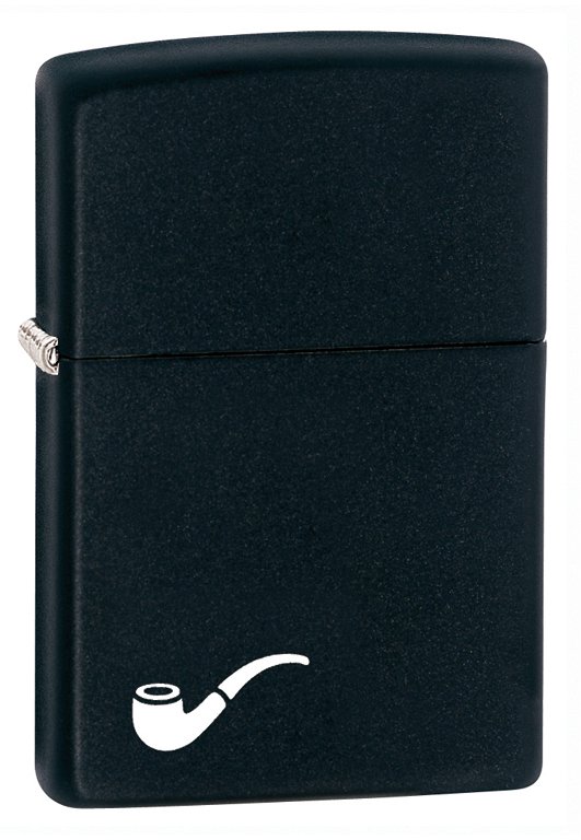 Zippo Pipa Logo Black Matte