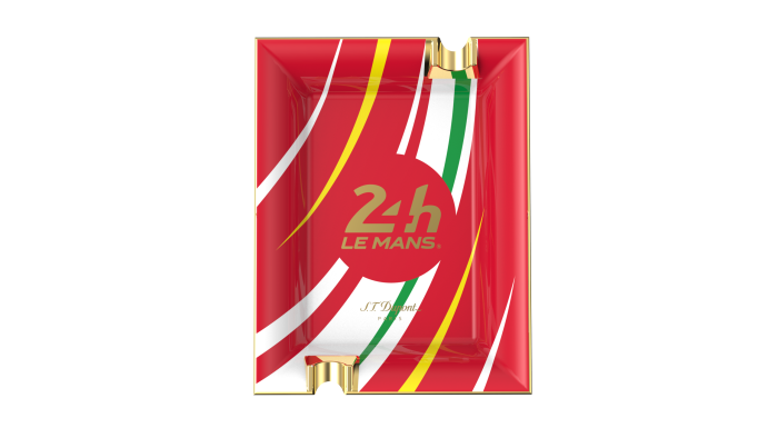 ST Dupont -  Posacenere in Porcellana - 24H Le Mans - Limited Edition - Rosso/Dorato
