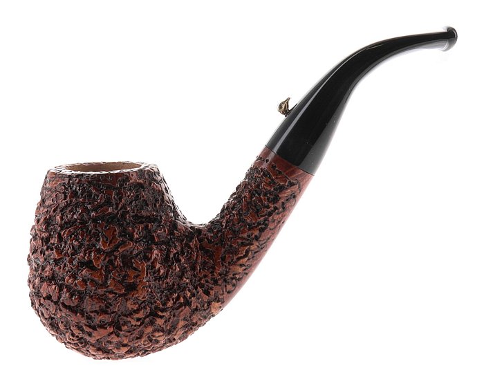 Pipa L'Anatra dalle Uova d'Oro RUSTICATA GIGANTE marrone shape bent egg