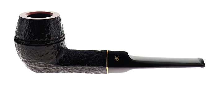 Pipa Savinelli Roma 510 KS, rusticata marrone shape Capiente Bulldog,  filtro 6mm