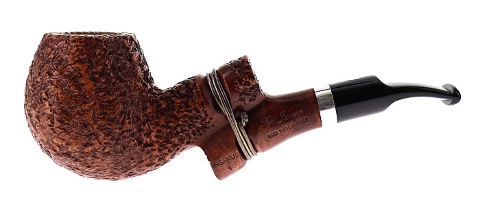 Pipa Ser Jacopo dalla Gemma R1 D INSANUS 1 rusticata marrone shape "broken hawkbill" 9mm