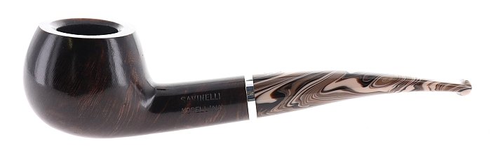 Pipa Savinelli Morellina 315 KS liscia marrone scuro shape prince semicurva filtro 6mm