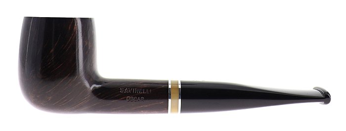 Pipa Savinelli Oscar 106 liscia, marrone scuro, shape billiard dritta, filtro 6mm