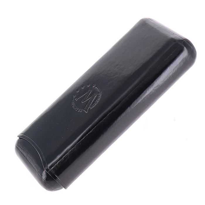 Lubinski - Porta Sigari liscio in Cuoio  - 2 Double Robusto - Nero