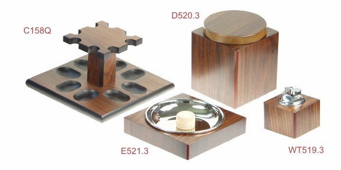 Lubinski - Portapipe Elegance 8 posti Quadrato in Palissandro