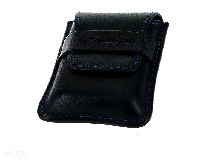 Manifattura Toscana Sigari - Astuccio 4 STORTIGNACCOLO Scorciati in Vero Cuoio Blu