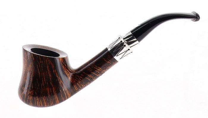 Pipa FIAMMA DI RE 1 CORONA ♛ liscia marrone shape freehand bent