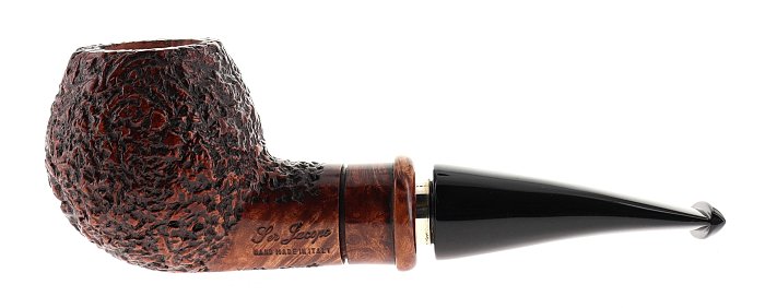 Pipa Ser Jacopo dalla Gemma R1 DELECTA B rusticata marrone shape apple semicurva 9mm