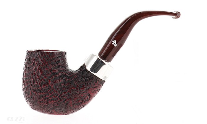 Pipa Peterson of Dublin KAPRIES X220 sabbiata rossa shape bent billiard