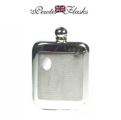 Lubinski - Fiasca 2 oz. Grana Riso Arrotondata in Peltro Inglese