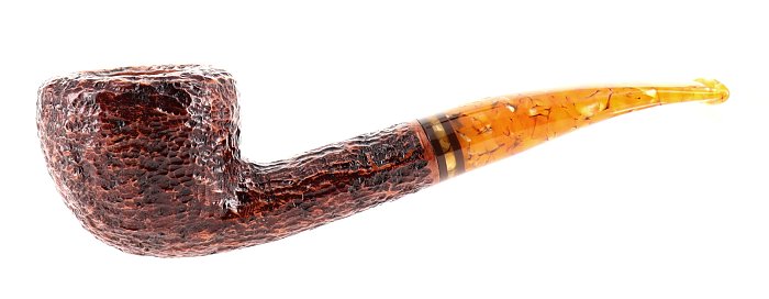 Pipa Savinelli Miele 316 KS rusticata brownblast shape dublin semicurva filtro 6mm