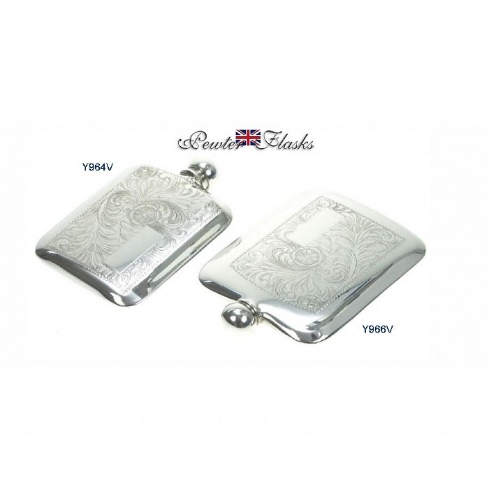 Lubinski - Fiasca 6 oz. Extrapiatta Veneziana in Peltro Inglese