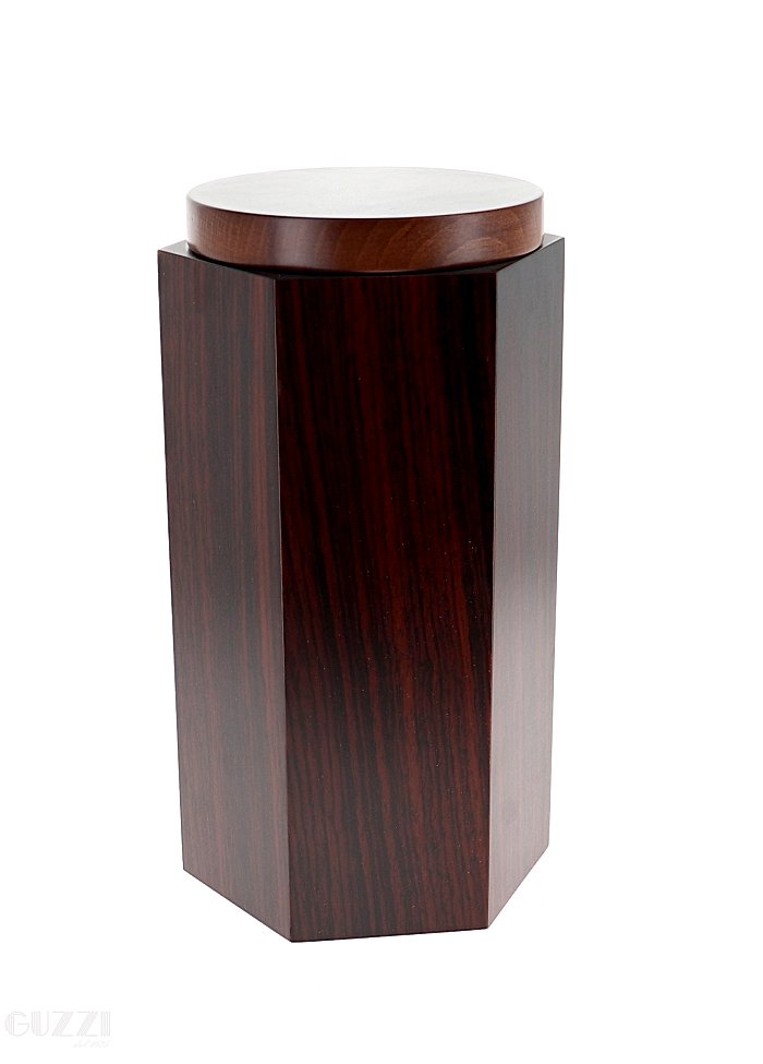 Lubinski - Vaso Porta Tabacco MAXI Esagonale in Palissandro - Umidificato