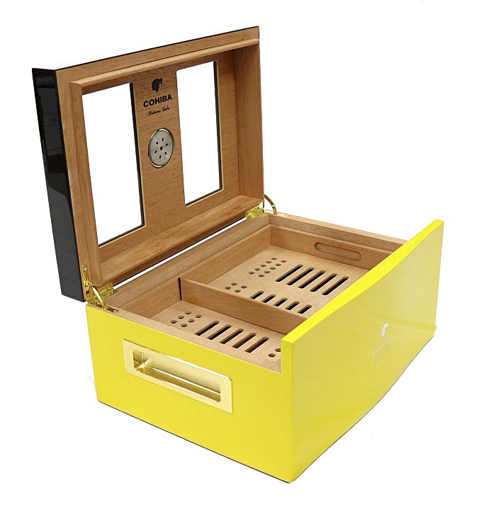 Habanos - Humidor Cohiba Glass per 50 sigari con Vassoio