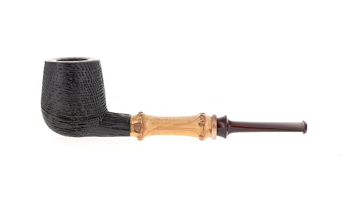 Pipa BRENTEGANI MORTA BOG OAK BAMBOO shape billiard