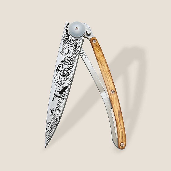 Deejo - Coltello 37G Van Life - Legno di Ulivo