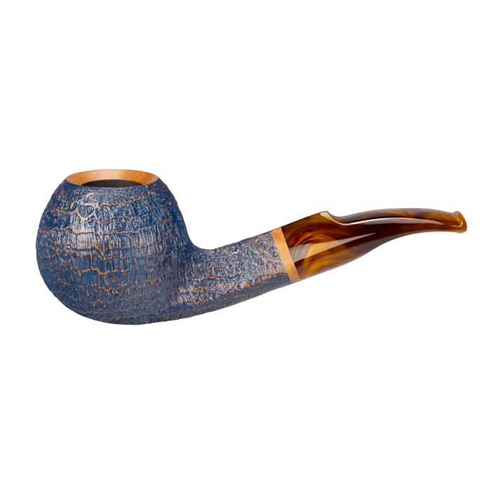 Pipa Vauen - Denim - Sabbiata Semicurva - Blue - Filtro 9mm