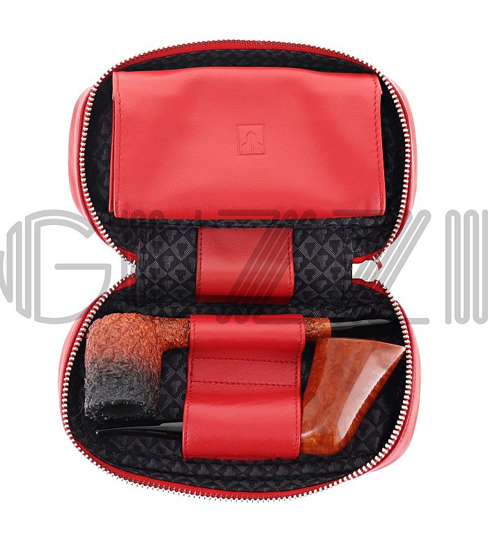 PortaPipa Castello "CASTELLO" - [2 posti + Tabacco] - Rosso