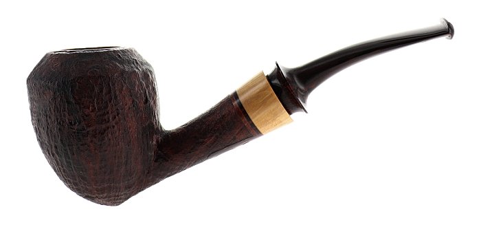 Pipa Damini sabbiata marrone shape half bent bulldog