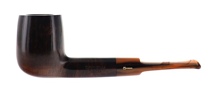 Pipa Savinelli Tundra 114 KS, liscia marrone, shape chubby billiard, filtro 6mm