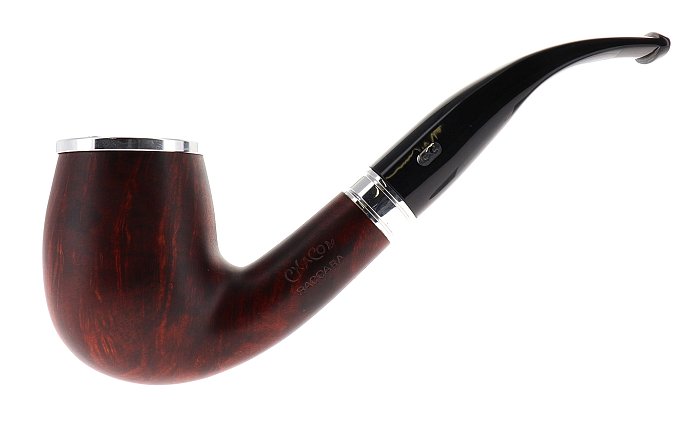 Pipa Chacom Baccara 43 liscia marrone shape bent billiard parafiamma in alluminio