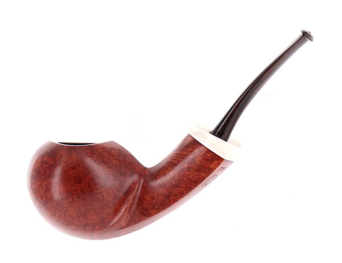 Pipa Damini liscia marrone shape freehand blowfish