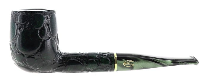 Pipa Savinelli ALLIGATOR 111 verde, shape Capiente Billiard dritta, filtro 6mm