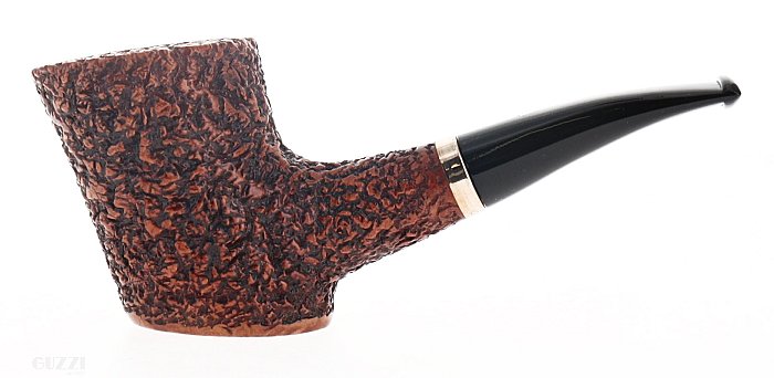 Pipa Pascucci RUSTICATA marrone shape stand up cherrywood poker vera in argento