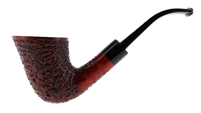 Pipa Caminetto 08.39 rusticata marrone shape half bent saxophone