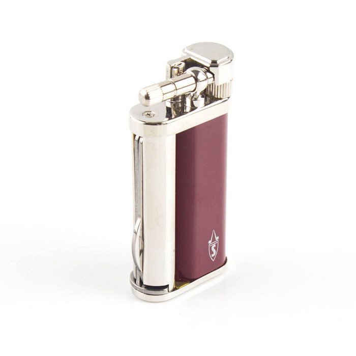 Savinelli - EDDIE Accendino Pipa Cromato Lucido e Lacca bORDEAUX