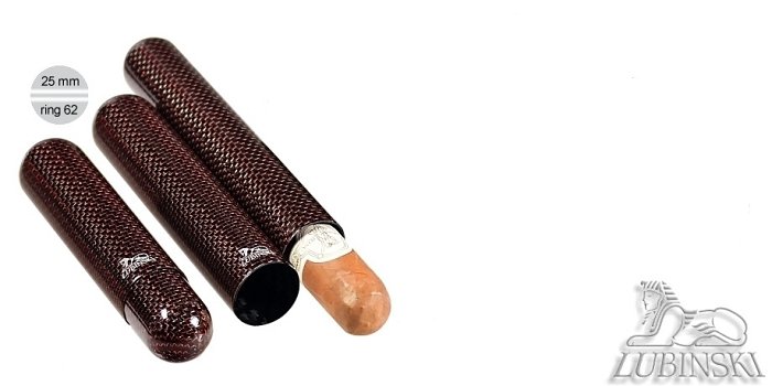 Lubinski - Portasigari 1 Double Robusto in Fibra Carbonio Rosso