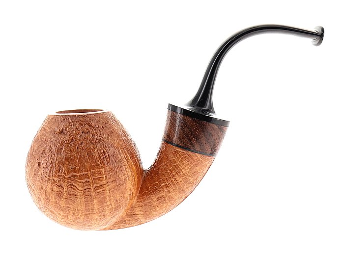 Pipa Piero Vitale ** 2 STELLE sabbiata chiara shape full apple bent