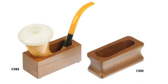 Lubinski - Portapipa Calabash Piccola in legno Teak sagomato